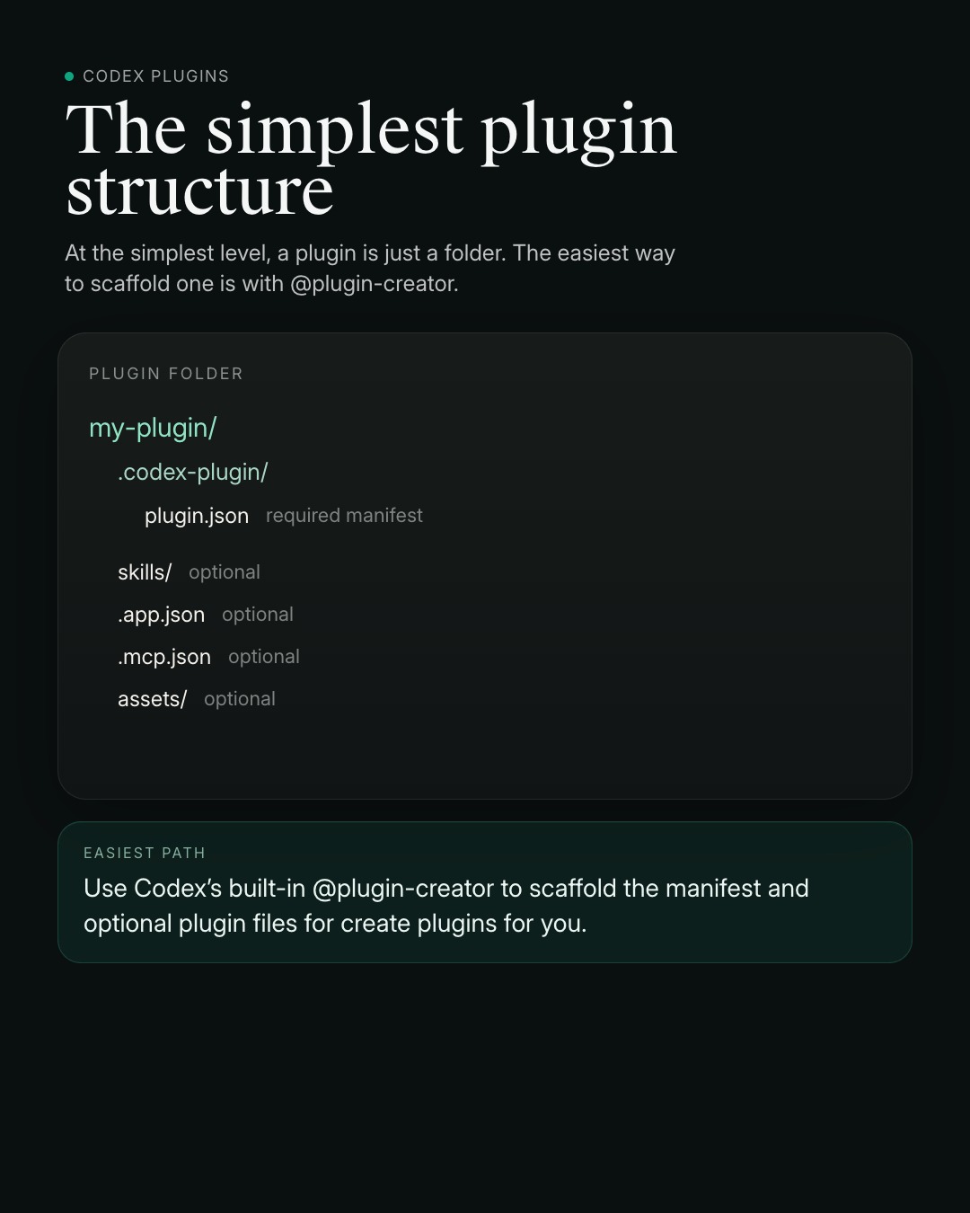 Minimal plugin structure